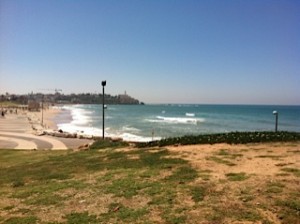 View of the Mediterranean Sea outside Image Bank Israel offices