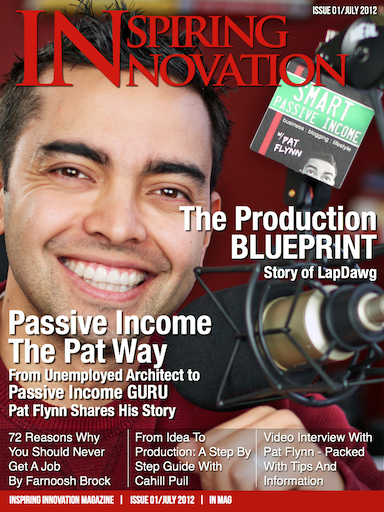 Pat Flynn on the Inspiring Innovation Magazine cover